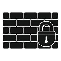 Backstein-Firewall-Symbol, einfacher Stil vektor