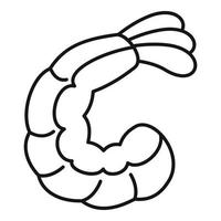 Garnelenschwanz-Symbol, Umrissstil vektor