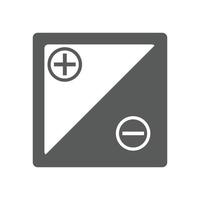 Akkumulator-Icon-Vektor einfach vektor