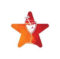 Orangensaft-Logo-Design-Konzept-Vektor-Illustration vektor