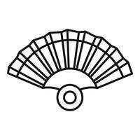 Fan-Symbol mit offener Hand, Umrissstil vektor