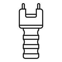 Polizei-Elektroschocker-Symbol, Umrissstil vektor