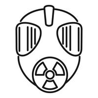 Symbol für Gasbestrahlungsmaske, Umrissstil vektor