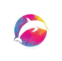 delfin vektor logotyp design. kreativ delfin ikon vektor design mall.