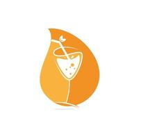 orange juice logotyp design begrepp vektor illustration