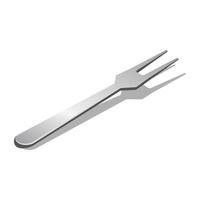 stål gaffel för bbq ikon, isometrisk stil vektor