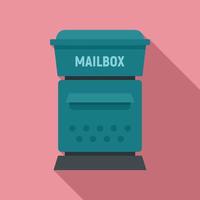 Mailbox-Symbol, flacher Stil vektor