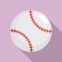 Baseball-Ball-Symbol, flacher Stil vektor