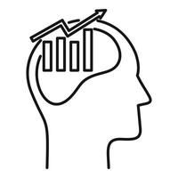 Finanzdiagramm Neuromarketing-Symbol, Umrissstil vektor