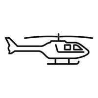polis helikopter ikon, översikt stil vektor