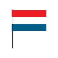 Flagge der Niederlande Symbol, flacher Stil vektor