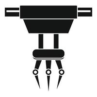 Gabel-Hand-Kran-Symbol, einfachen Stil vektor