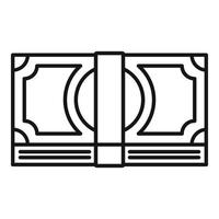 Büroleiter-Geld-Bargeld-Symbol, Umrissstil vektor