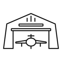 hangar ikon, översikt stil vektor