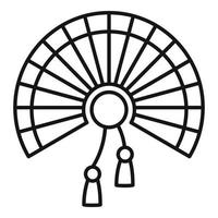 Handheld-Fan-Symbol, Umrissstil vektor