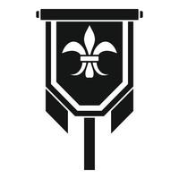 Ritter-Emblem-Symbol, einfacher Stil vektor