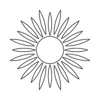 Sonnensymbol, Umrissstil vektor