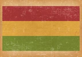 Grunge Bolivias flagga vektor