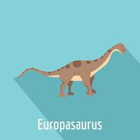 europasaurus ikon, platt stil. vektor