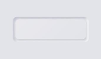 weißer neumorphismus weicher ui-entwurf für webdesign, anwendungs-ui und mehr, leerer knopf, vektor. vektor