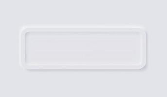 weißer neumorphismus weicher ui-entwurf für webdesign, anwendungs-ui und mehr, leerer knopf, vektor. vektor