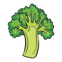 italienische brokkoli-ikone, karikaturstil vektor