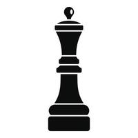 schack drottning ikon, enkel stil vektor