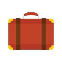 bagage väska ikon, platt stil vektor