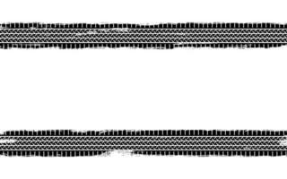 Grunge-Element der Autoreifenlauffläche. auto- und motorradreifenmuster, radreifenprofilspur. schwarzer Reifenabdruck. Vektor-Illustration isoliert auf weißem Hintergrund vektor