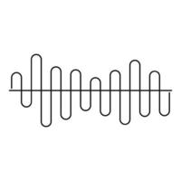 Equalizer-Lautstärke-Sound-Symbol, einfacher schwarzer Stil vektor