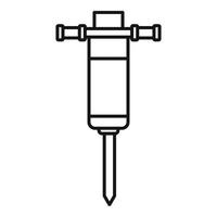 Symbol für Kohlehandbohrmaschine, Umrissstil vektor