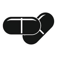 antibiotikum kapsel ikon, enkel stil vektor