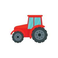 Bauernhof-Traktor-Symbol, flacher Stil vektor