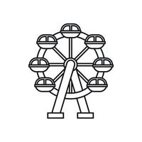 Riesenrad-Symbol, Umrissstil vektor