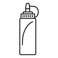 Hot-Dog-Ketchup-Flaschensymbol, Umrissstil vektor