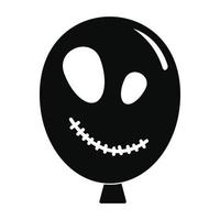 Halloween-Ballon-Symbol, einfacher Stil vektor