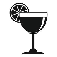 Häftigt cocktail ikon, enkel stil vektor