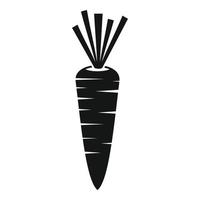 Gemüsekarotten-Symbol, einfacher Stil vektor
