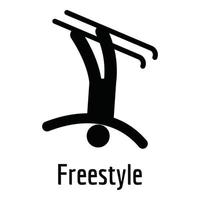 freestyle ikon, enkel stil. vektor