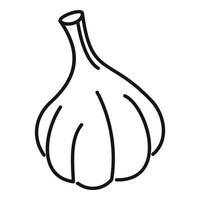 Küchenknoblauch-Symbol, Umrissstil vektor