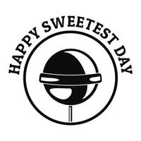 Happy Sweet Day Logo, einfacher Stil vektor