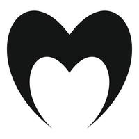 profetisk hjärta ikon, enkel stil. vektor