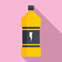 Soft-Energy-Drink-Flaschensymbol, flacher Stil vektor