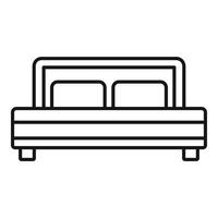 Zimmerservice-Schlafzimmer-Symbol, Umrissstil vektor