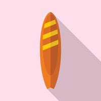 Surfbrett-Symbol, flacher Stil vektor