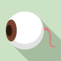 eyeball ikon, platt stil vektor