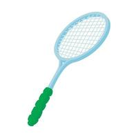 tennis racket ikon, tecknad serie styl vektor