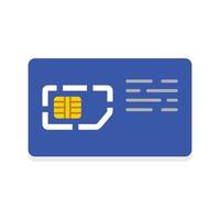 Symbol für mobile SIM-Karte, flacher Stil vektor