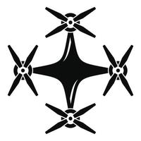 Copter-Drohne-Symbol, einfacher Stil vektor