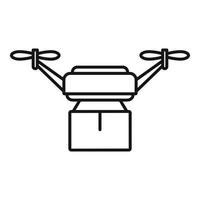 Symbol für die Lieferung von Roboterdrohnen, Umrissstil vektor